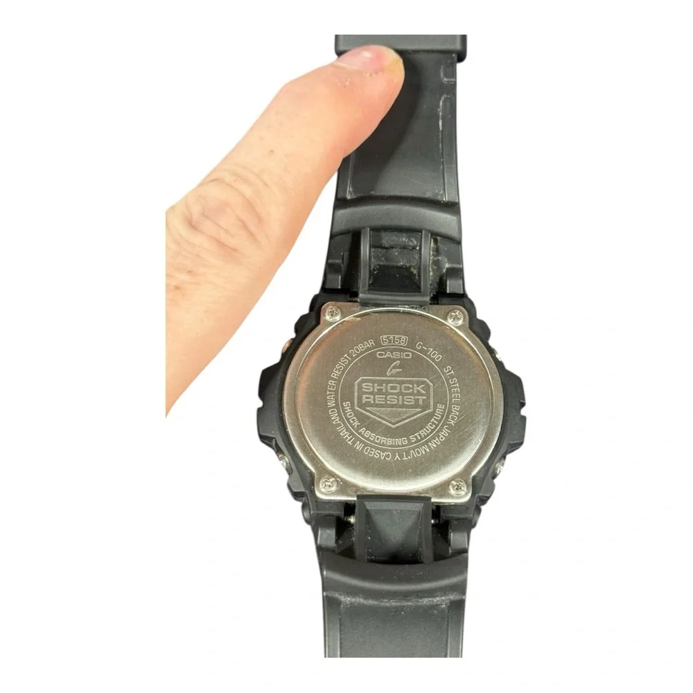Casio G-Shock‎ G-100 Black on Black Analog-Digital Watch Shock Resistant